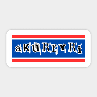 AKUREYRI ICELAND ISLAND Funky Viking Cool Party T-Shirt Sticker